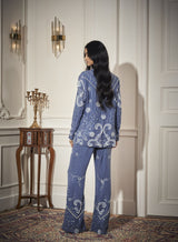 Long Blazer, Bustier, Flare Pants