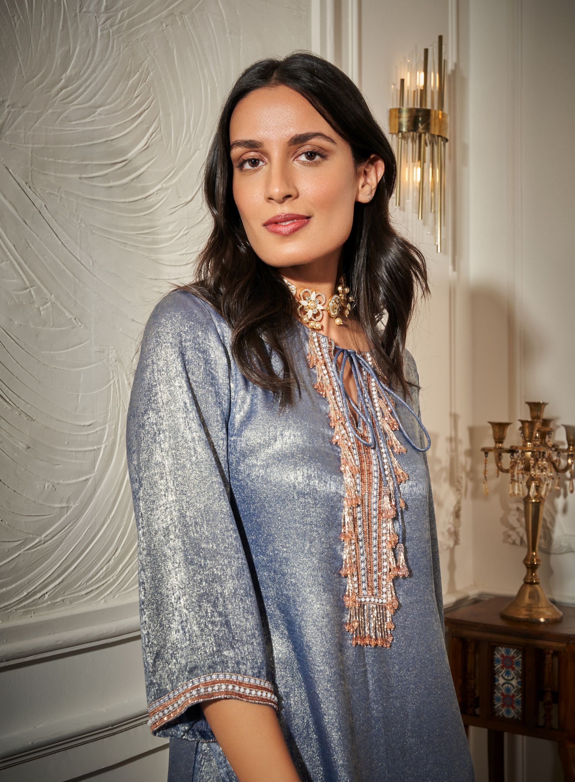 Festive Kurta, Straight Pants