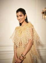 Flare Palazzos, Heavy tasseled high- low Top