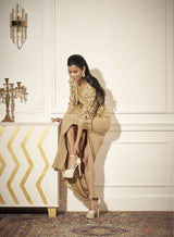 Cutwork Cape, Bustier, Pencil Skirt