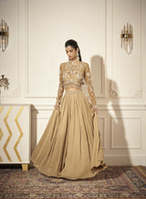 Pleated Palazzos, Embroidered Blouse