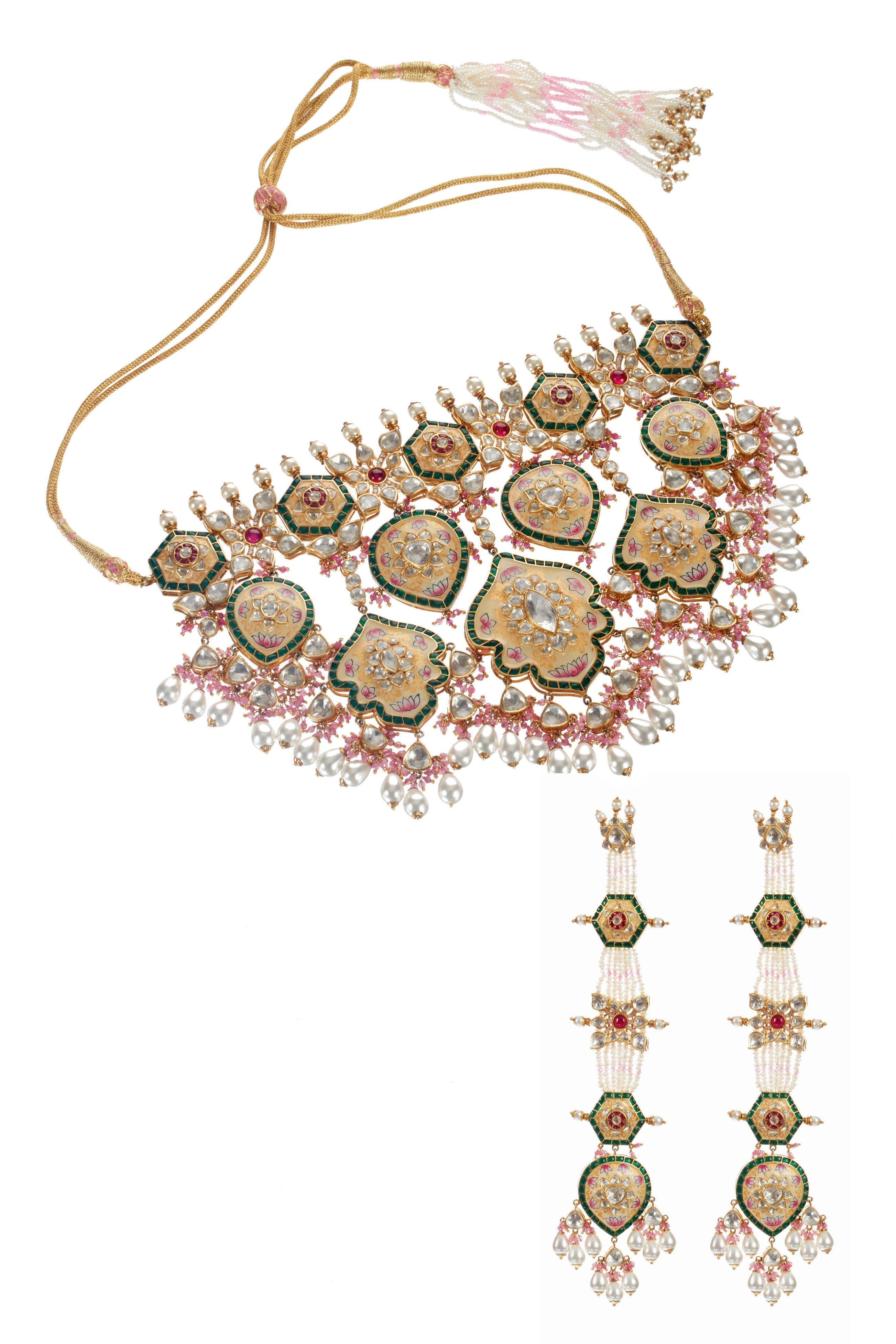 Ivory Meenakari Bridal Set