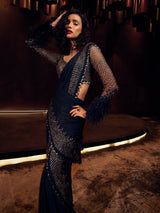 Ascher Fringe Draped Sari