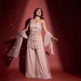 Short Kurta + Dupatta + Sharara + Bustier