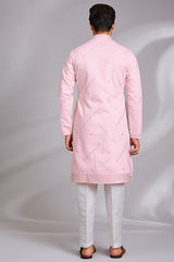 Pink Embroidered Kurta Set
