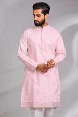 Pink Embroidered Kurta Set