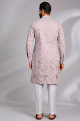 Lavender Embroidered Kurta Ser