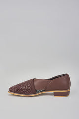 Brown Embroidered Peshawaris