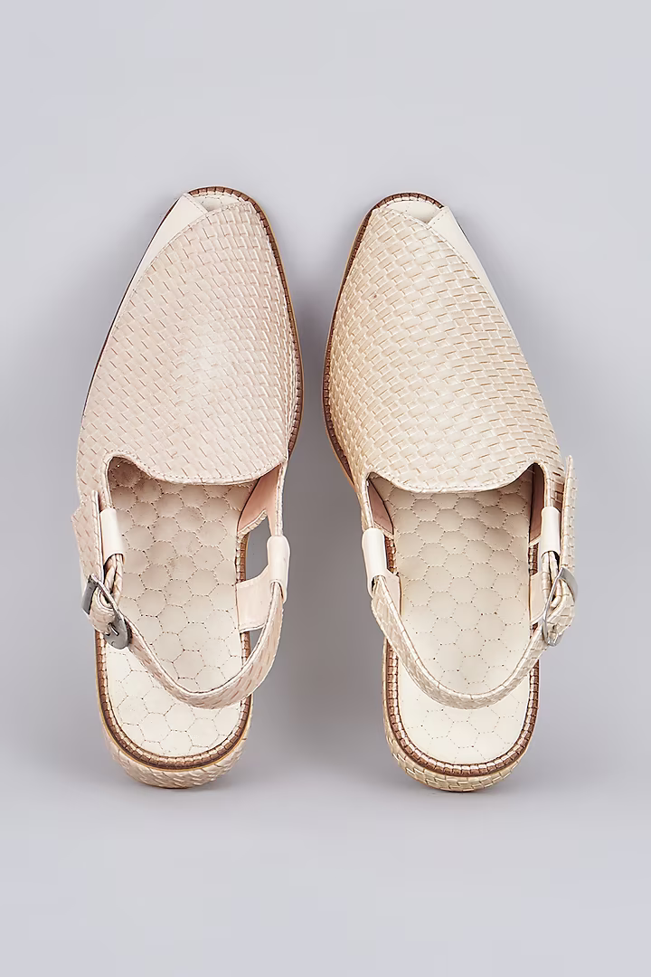 Ivory Herringbone Peshawaris