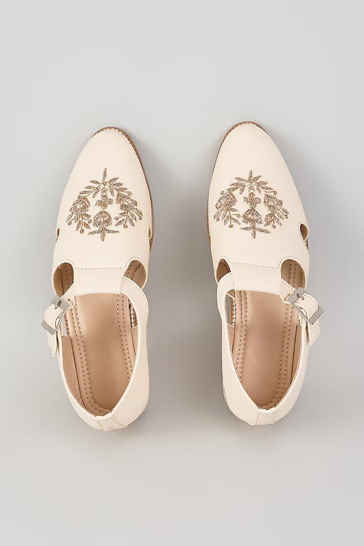 Off White Royal Crest Embroidered Sandals