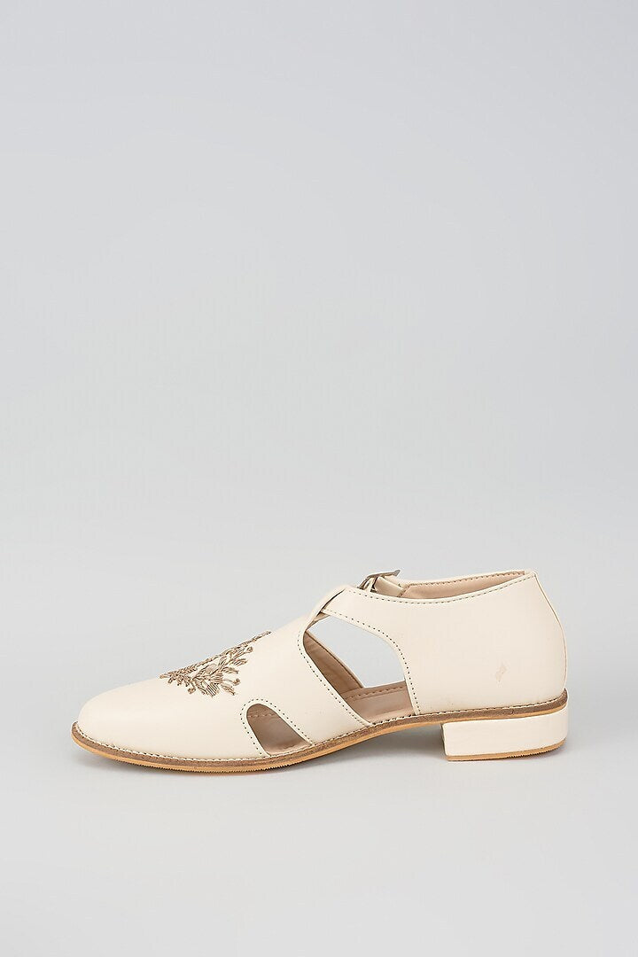 Off White Royal Crest Embroidered Sandals