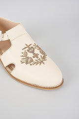 Off White Royal Crest Embroidered Sandals