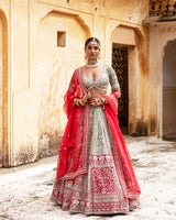 Radiant Vermilion Lehenga
