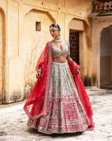 Radiant Vermilion Lehenga