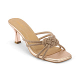 KYLIE- ROSE GOLD BLOCK HEELS