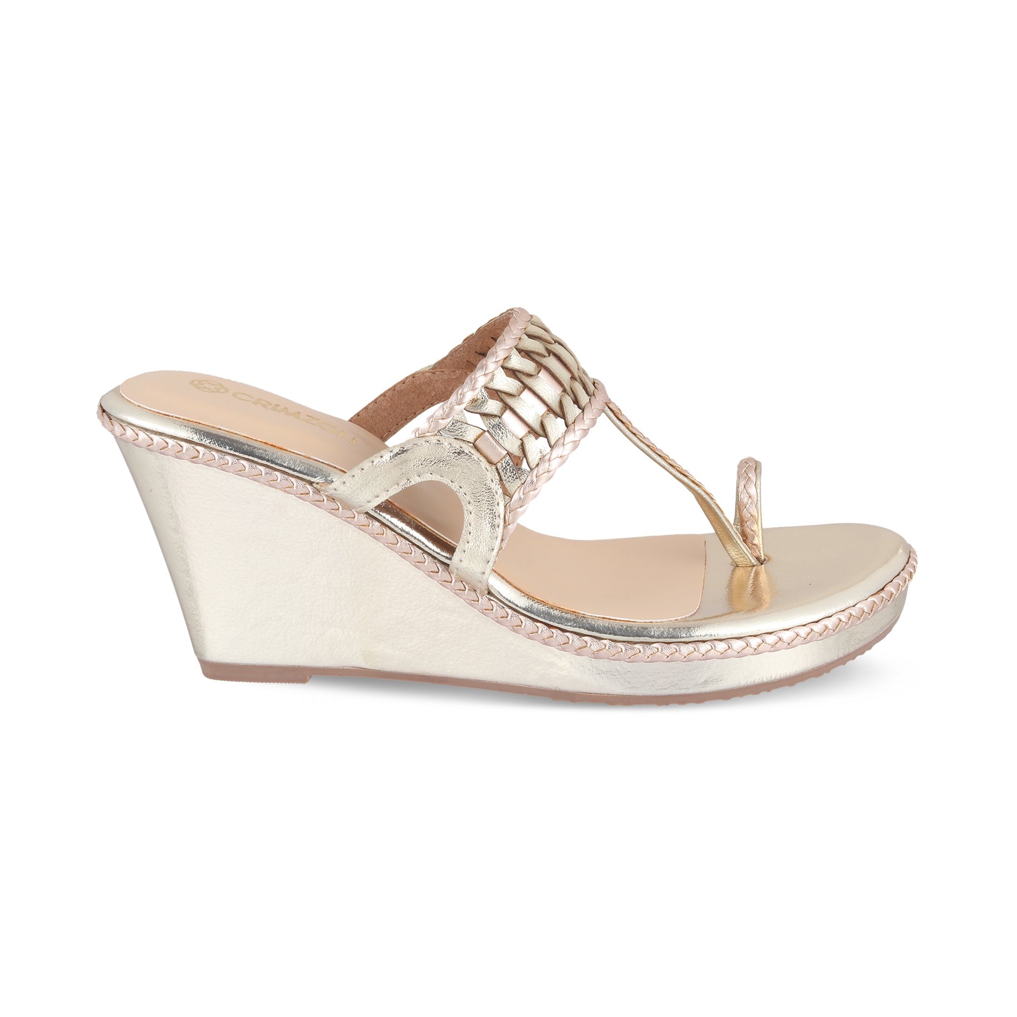 AISHA- ROSE GOLD KOLHAPURIS