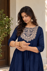 Women NB Silk Embroidery Kurta Set