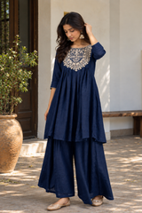 Women NB Silk Embroidery Kurta Set