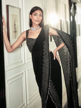 Ascher Fringe Draped Sari