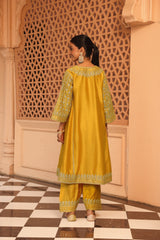 Aiman - Short Knee Length Chauga with Salwar and Odhni