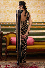 MEHR EMBROIDERED PRE-DRAPED SAREE
