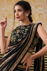 MEHR EMBROIDERED PRE-DRAPED SAREE