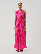 Kiara Draped Dress in Pink