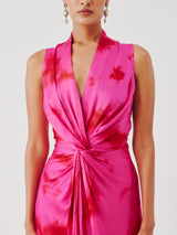 Kiara Draped Dress in Pink
