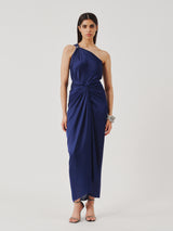 Deep Water Drape Sarong Dress