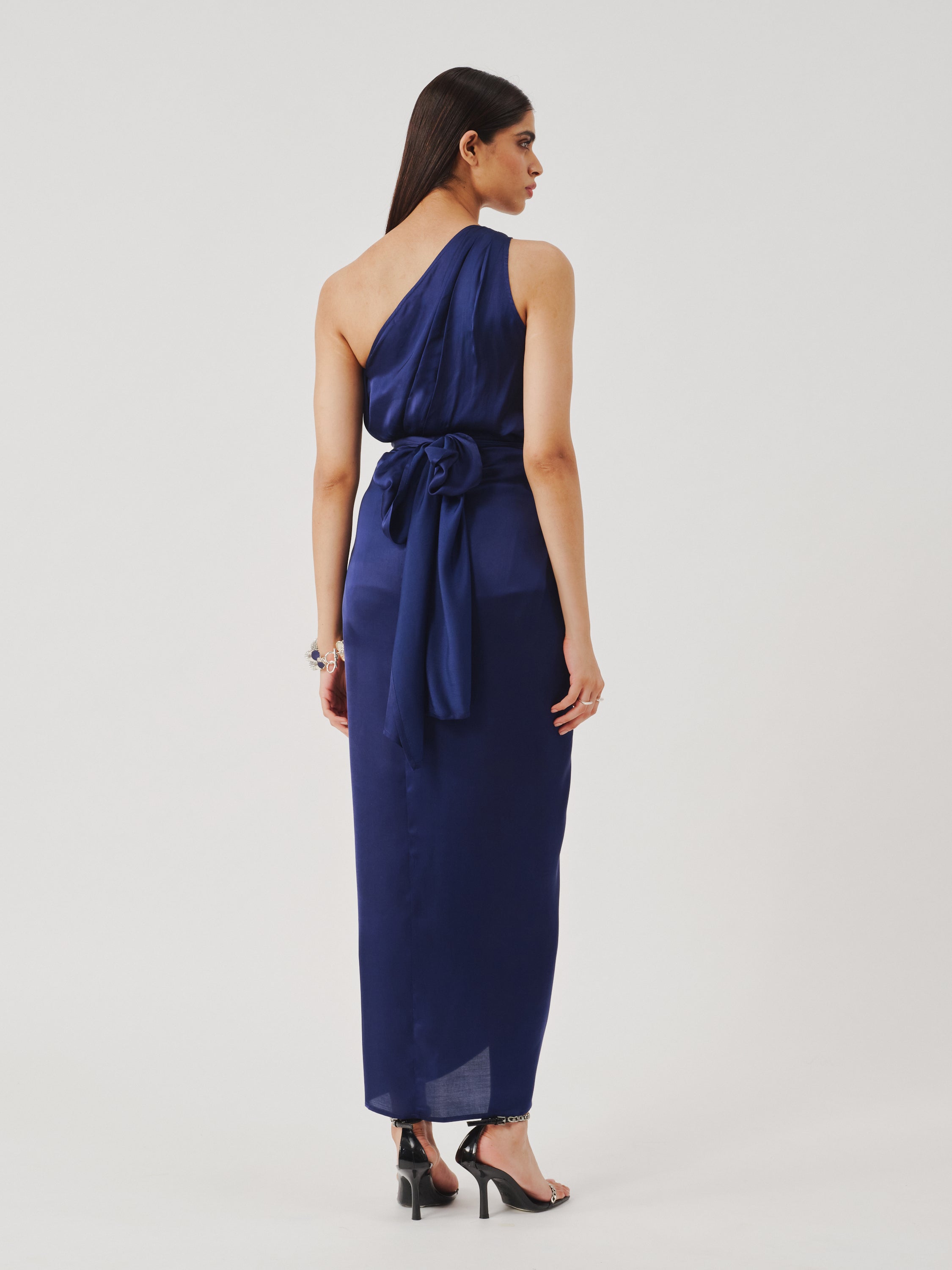 Deep Water Drape Sarong Dress