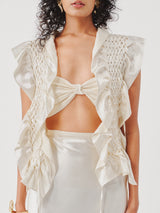 Mystery Bandeau Top in Ivory