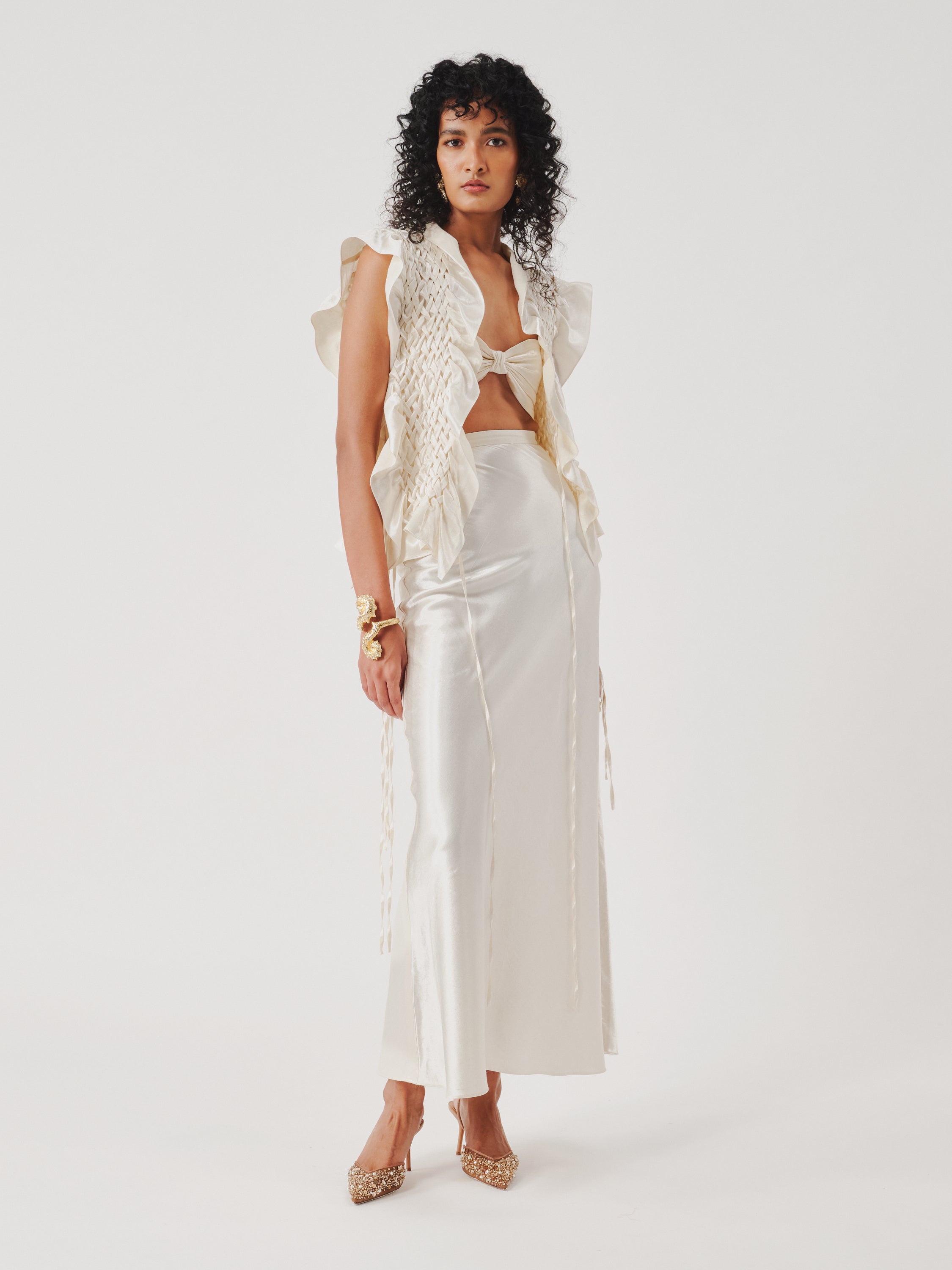 Mystery Bandeau Top in Ivory