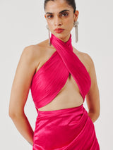 Hope Halter Neck Top in Pink