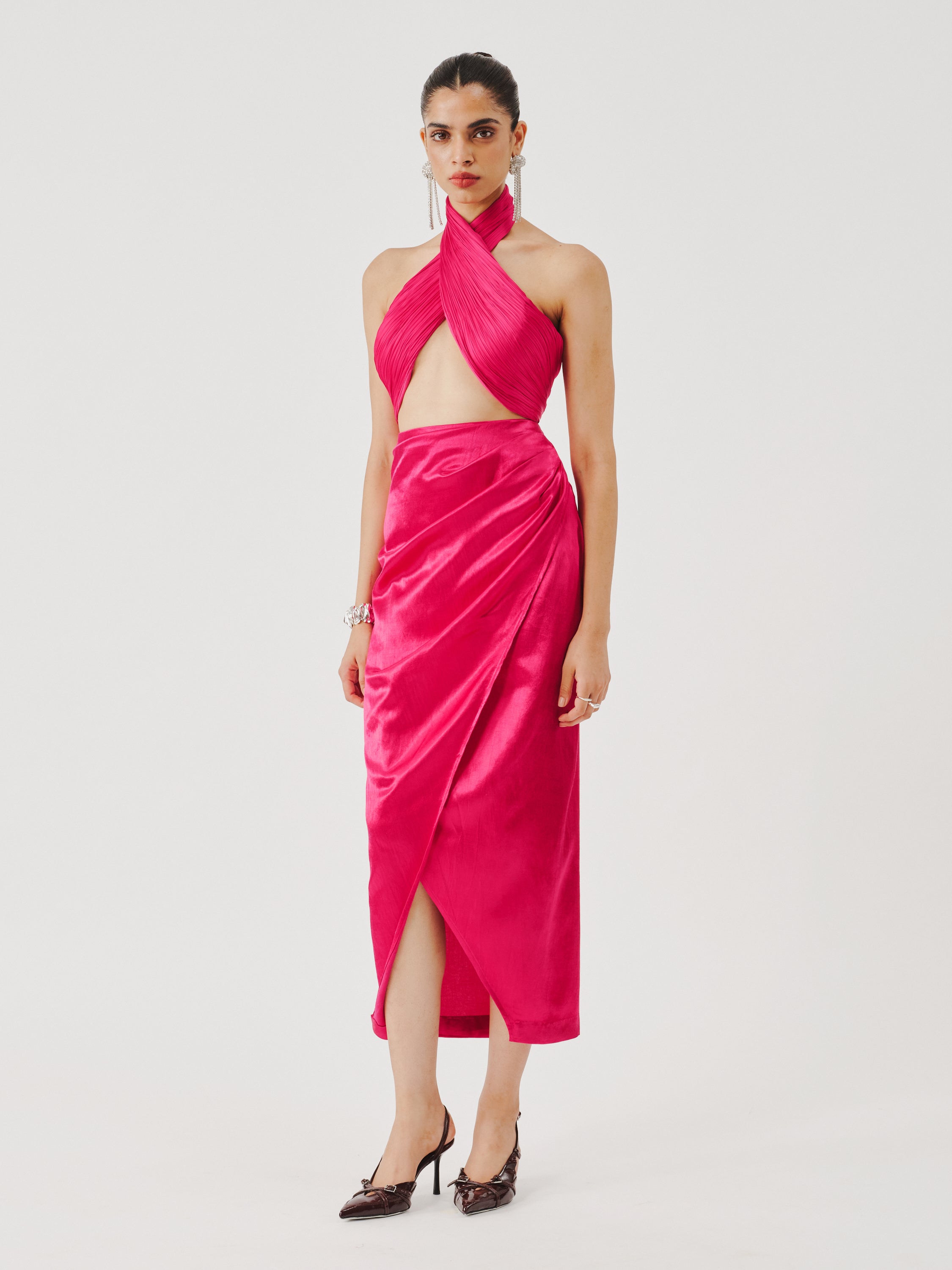 Hope Halter Neck Top in Pink