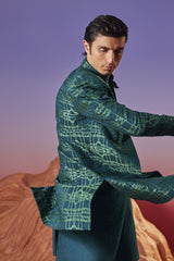 Gehra - Silk Embroidery - Indo-western Set