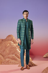 Gehra - Silk Embroidery - Indo-western Set