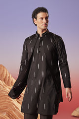 Noor - Silk Embroidery Nehru Jacket Set