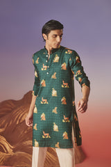 Tropical Tail - Silk Kurta