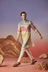 Wave Of Colors - Silk Kurta