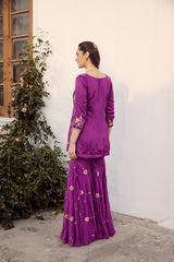 Plum Sharara Set