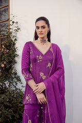 Plum Sharara Set