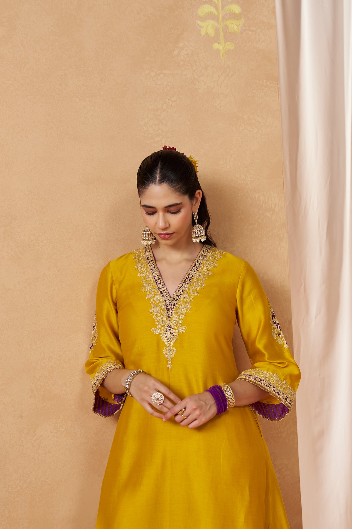 Liana Mustard Chauga with Salwar and Dupatta