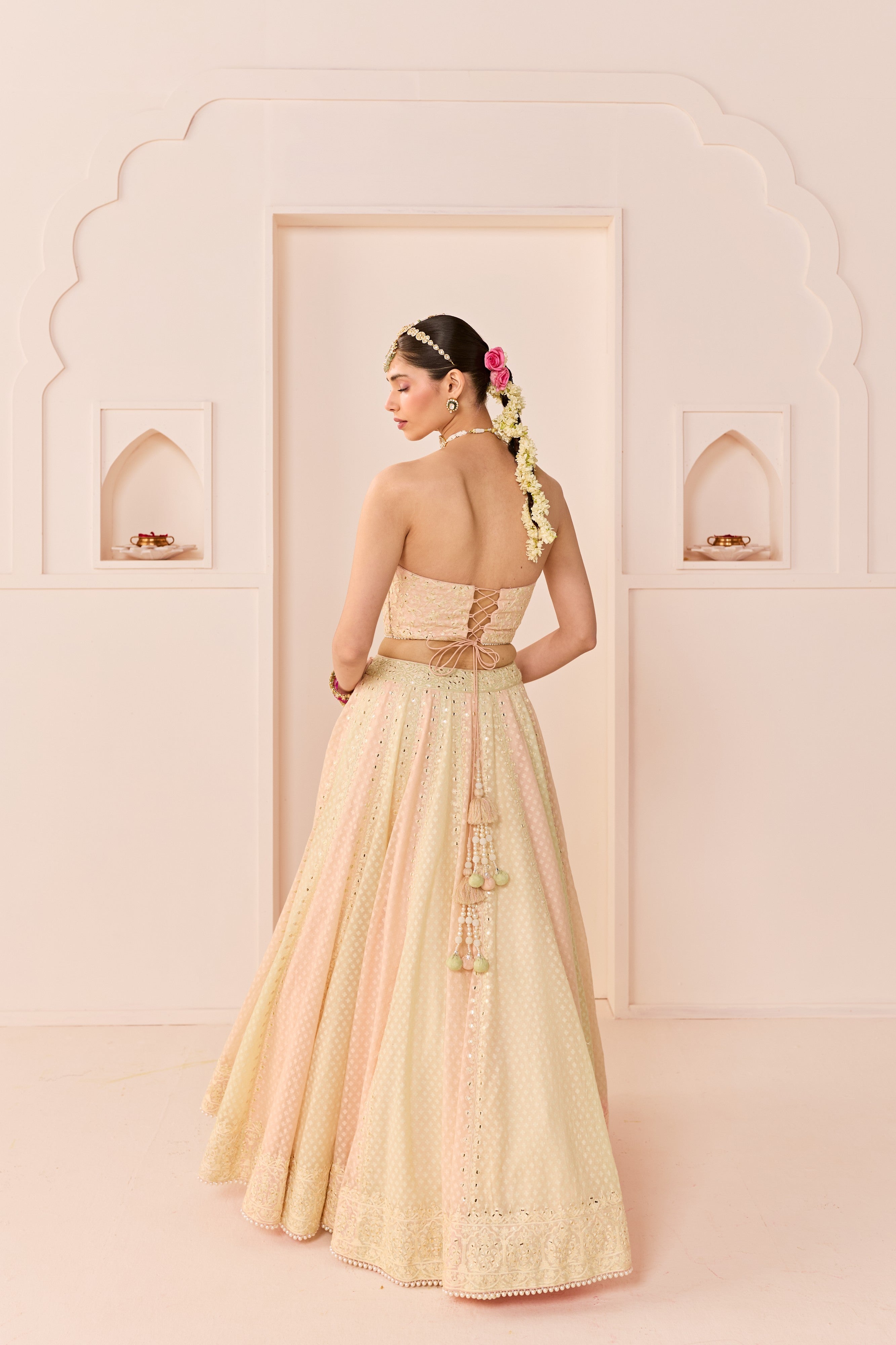 UMAIZA - CARNATION PINK LEHENGA WITH BLOUSE AND DUPATTA