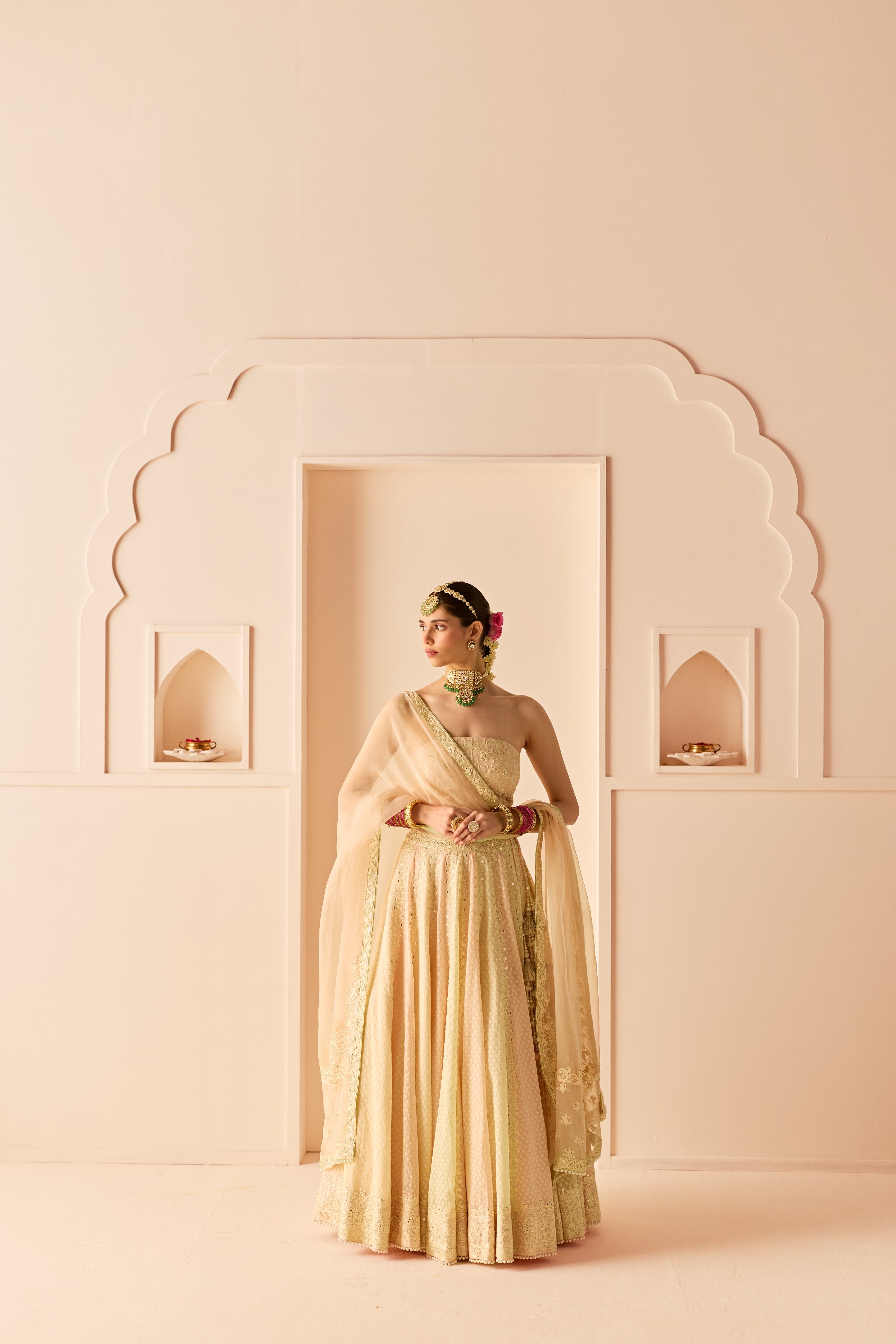 UMAIZA - CARNATION PINK LEHENGA WITH BLOUSE AND DUPATTA