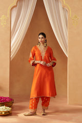 Liana Burnt Chauga with Salwar and Dupatta