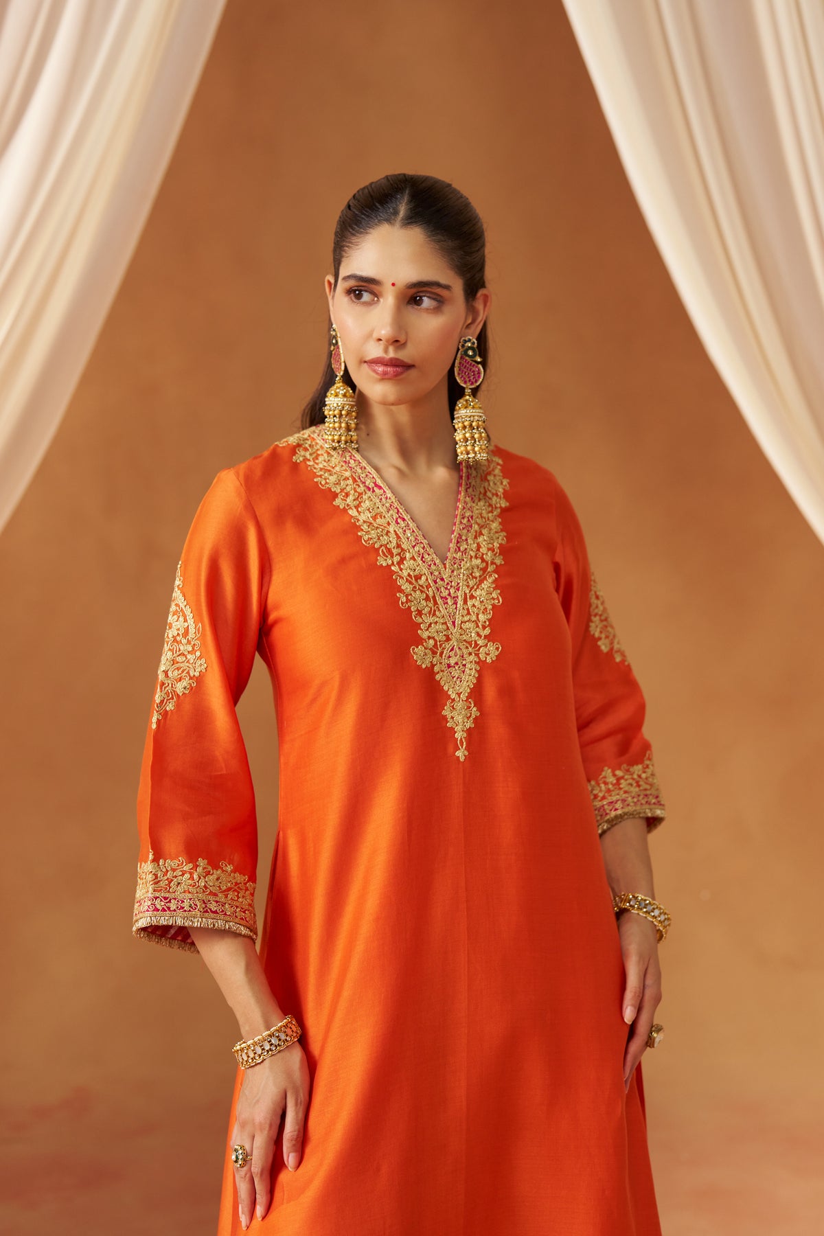 Liana Burnt Chauga with Salwar and Dupatta