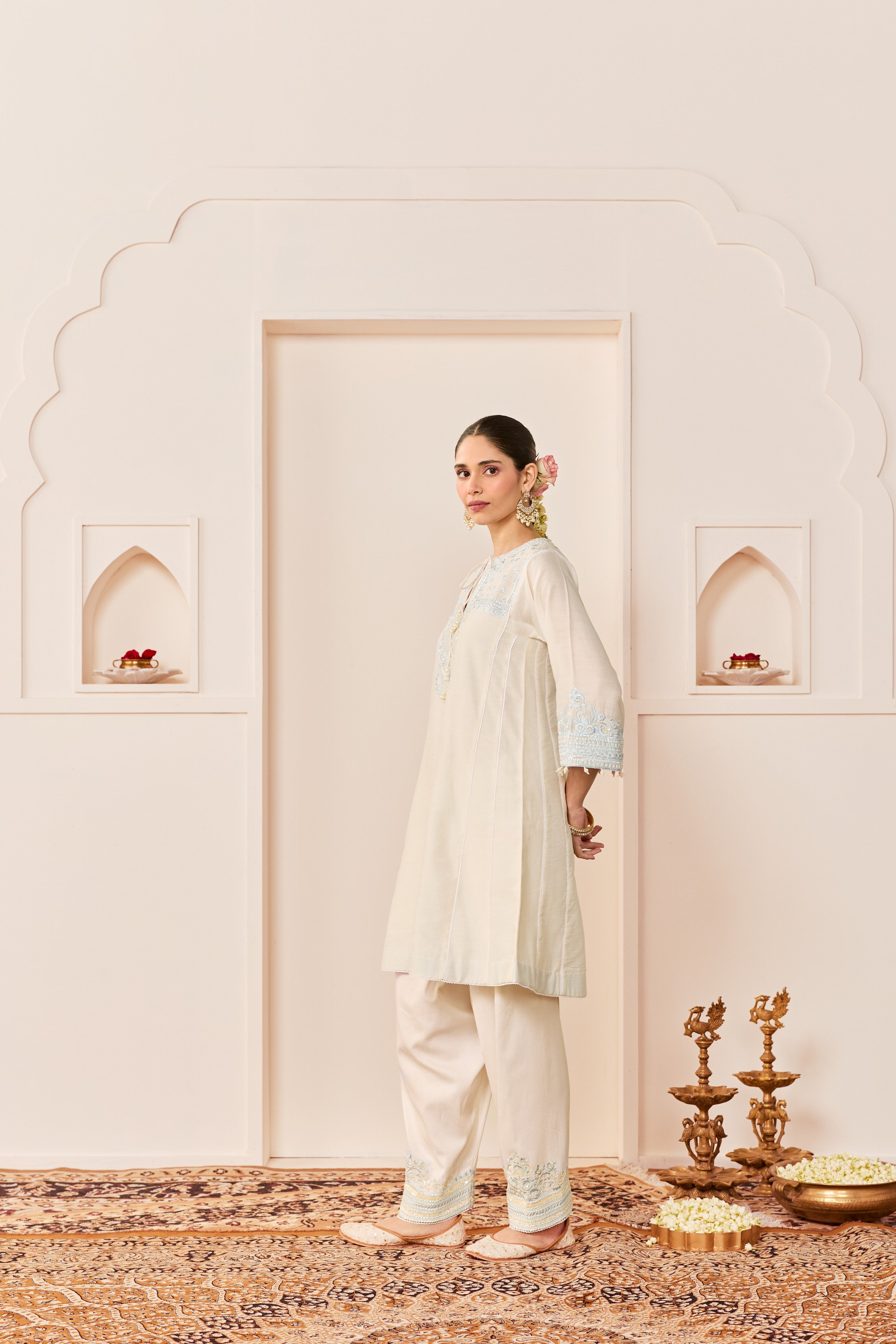 ARSHIYA - DAISY IVORY WITH BLUE CHOGA WITH SALWAR