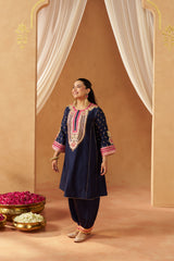 Riva Deep Blue Chauga with Salwar and Dupatta