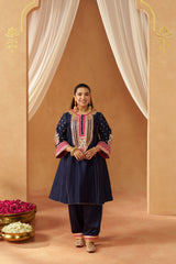 Riva Deep Blue Chauga with Salwar and Dupatta