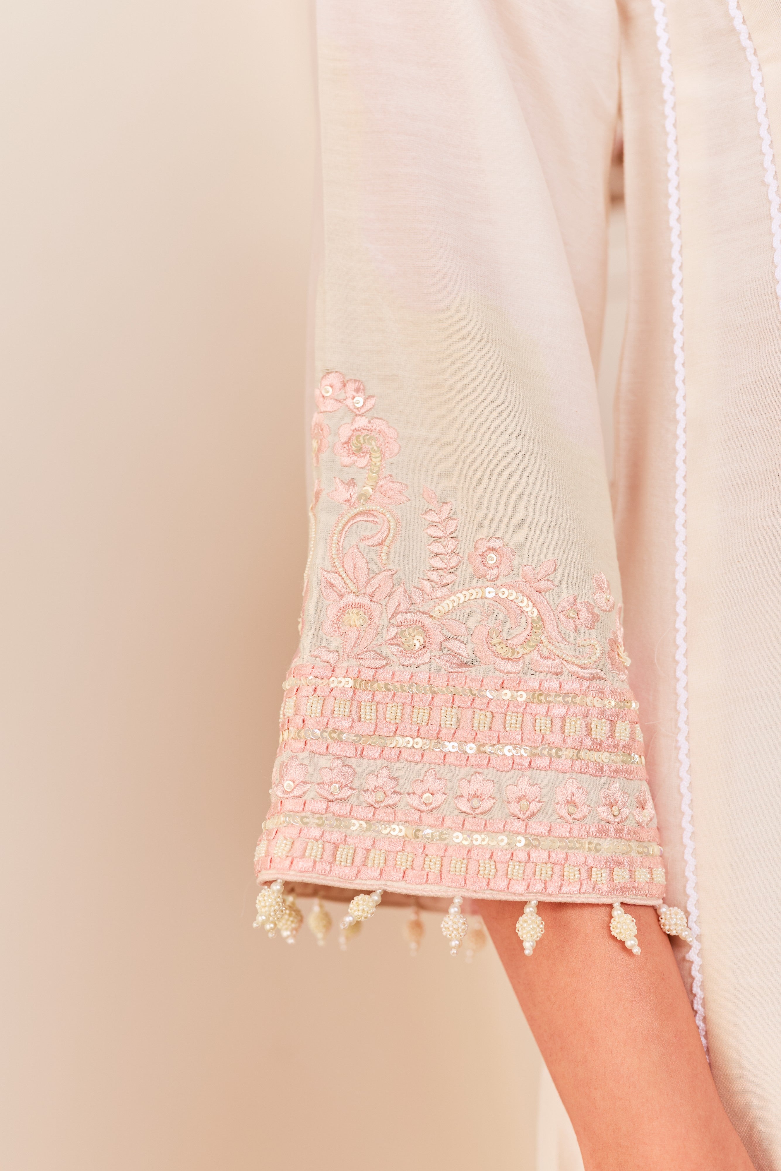 ARSHIYA - DAISY IVORY WITH PINK CHOGA WITH SALWAR